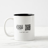 QR-Code für Unternehmen und Kundengeschenke für Te Zweifarbige Tasse (Links)
