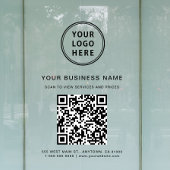 QR-Code für Unternehmen und Logo Fensteraufkleber