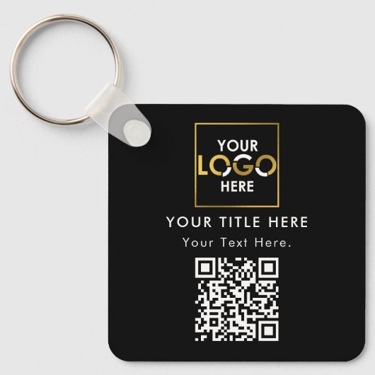 QR-Code für Unternehmen und Text Schlüsselanhänger (Vorderseite)