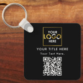 QR-Code für Unternehmen und Text Schlüsselanhänger (Vorderseite)