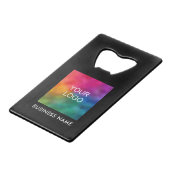 QR-Code für Unternehmen - URL-Vorlage Geldbeutel Flaschenöffner (Vorderseite Schrägansicht)