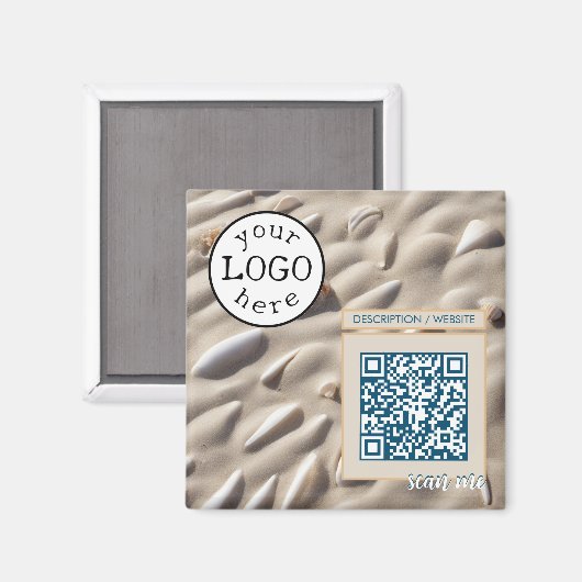 QR-Code für Unternehmen / Veranstaltungen Sandy Be Magnet (Vorderseite/Rückseite)