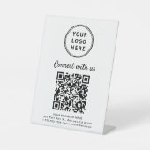 QR-Code für Unternehmen Verbindung mit unserem Tab Sockelschild (Vorderseite)