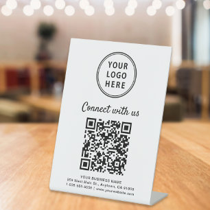 QR-Code für Unternehmen Verbindung mit unserem Tab Sockelschild