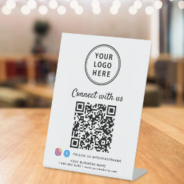 QR-Code für Unternehmen Verbindung mit unserem Tab Sockelschild