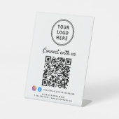 QR-Code für Unternehmen Verbindung mit unserem Tab Sockelschild (Vorderseite)