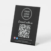 QR-Code für Unternehmen Verbindung mit unserem Tab Sockelschild (Vorderseite)