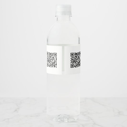 QR-Code für Unternehmen Wasserflaschenetikett (Rückseite)