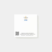 QR-Code für Unternehmen Website-Telefon Post-it Klebezettel (Vorderseite)