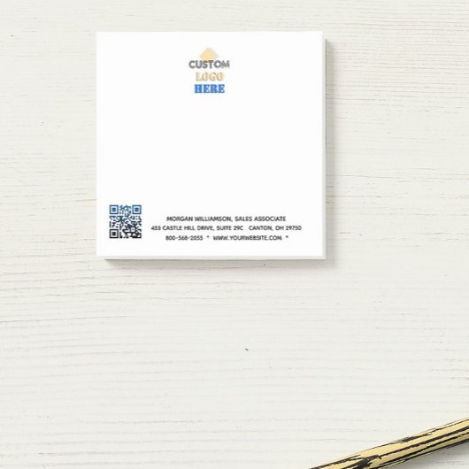 QR-Code für Unternehmen Website-Telefon Post-it Klebezettel