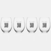 QR-Code für Unternehmen Weinglas Ohne Stiel (Vorderseite)