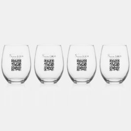 QR-Code für Unternehmen Weinglas Ohne Stiel