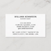 QR-Code für Unternehmen | Weiß und Schwarz Berufli Visitenkarte (Rückseite)