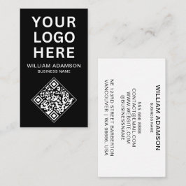 QR-Code für Unternehmen | Weiß und Schwarz Berufli Visitenkarte