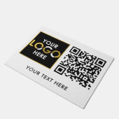 QR-Code für Unternehmen Werbegeschäft Fußmatte (Schrägansicht)