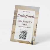 QR-Code für Urlaubsvermietung Sockelschild (Vorderseite)