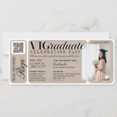 QR-Code für Veranstaltungen der modernen Foto Grad Einladung (Vorderseite)