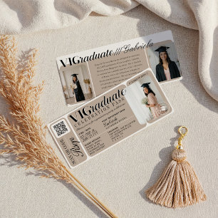 QR-Code für Veranstaltungen der modernen Foto Grad Einladung