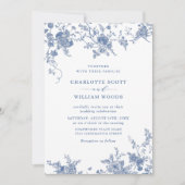 QR-Code für viktorianisches blaues Französisch-Blu Einladung (Vorderseite)