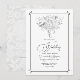 QR-Code für Vintage Hochzeitsszenarien Einladung