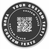 QR-Code für Vinyl, Business Car Window Bumper-Abze Aufkleber (Vorderseite)