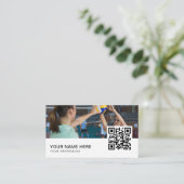 QR-Code für Volleyball-Coach Visitenkarte (Stehend Vorderseite)
