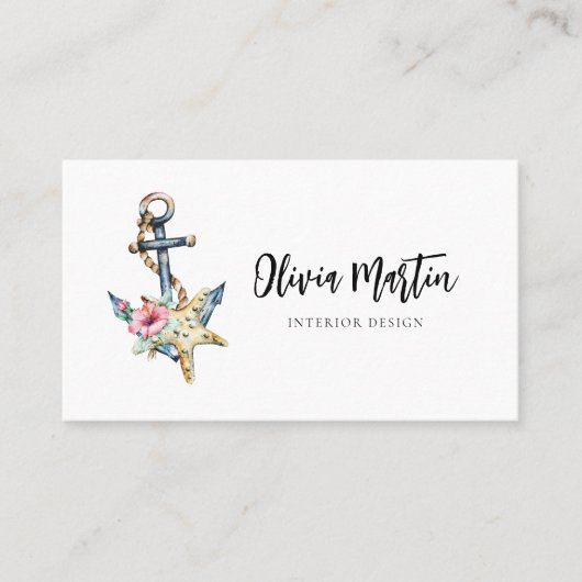 QR-Code für Wasserfarbe modern Visitenkarte (Vorderseite)