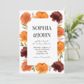 QR-Code für Wasserfarben-Fall-Bläschen Einladung (Stehend Vorderseite)