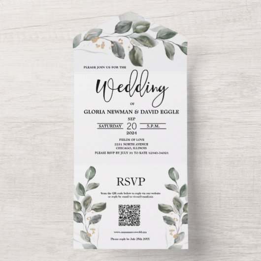 QR-Code für Wasserfarben in einer Einladung (Innen)