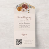 QR-Code für wasserfarbene Boho blutgetrocknete Pam All In One Einladung (Innen Boden)