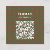 QR-Code für Weihnachten Quadratische Visitenkarte (Vorderseite)