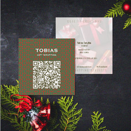 QR-Code für Weihnachten Quadratische Visitenkarte