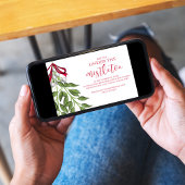 QR-Code für Weihnachtsfeiertage Mistletoe Social M Einladung