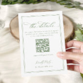 Qr-Code für weiße und grüne Hochzeiten Begleitkarte