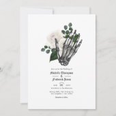 QR-Code für weißes Blumengotik Einladung (Vorderseite)