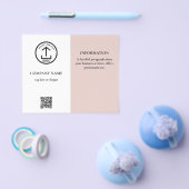 QR-Code für weißes Werbegeschenk in Rosa Flyer (Einzeln)