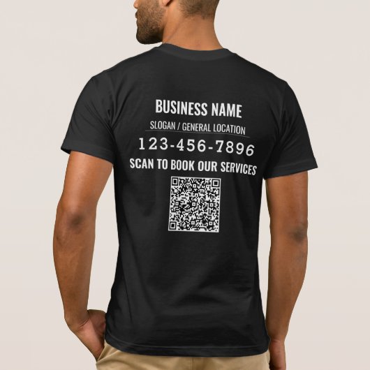 QR-Code für "Welcome Business"-Markenzeichen T-Shirt (Rückseite)