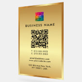 QR-Code für Werbe-Logos Gold-Branding-Glamour Acrylschild (Winkel)