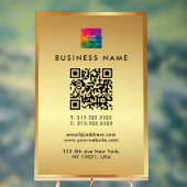 QR-Code für Werbe-Logos Gold-Branding-Glamour Acrylschild (Neutral)