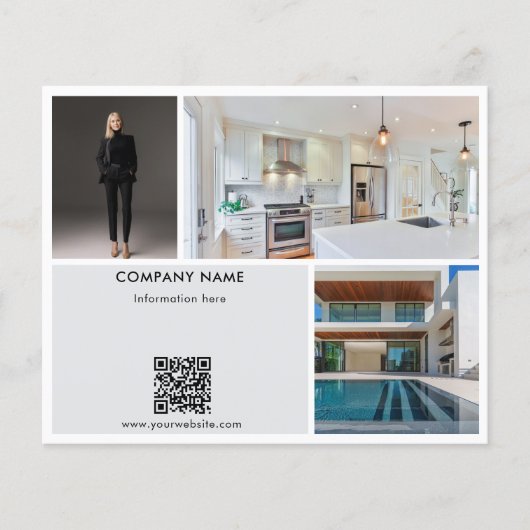 QR-Code für Werbe-Real-Anwesen-Realtor-Foto Flyer (Vorne)