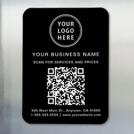 QR-Code für Werbefirmen schwarz Magnet