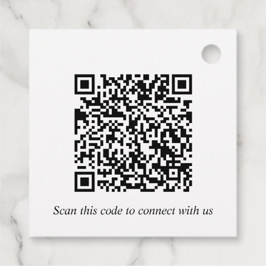 QR-Code für Werbefirmen Vielen Dank Geschenkanhänger (Rückseite)