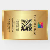 QR-Code für Werbelogo Gold-Branding glamourös Banner (Horizontal)