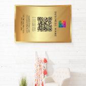 QR-Code für Werbelogo Gold-Branding glamourös Banner (InSitu)