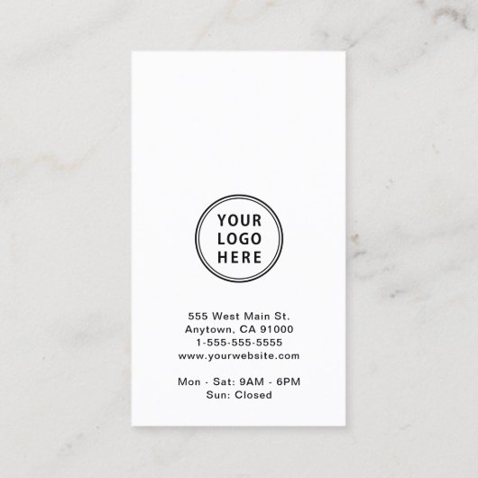 QR-Code für Werbelogo Visitenkarte (Rückseite)