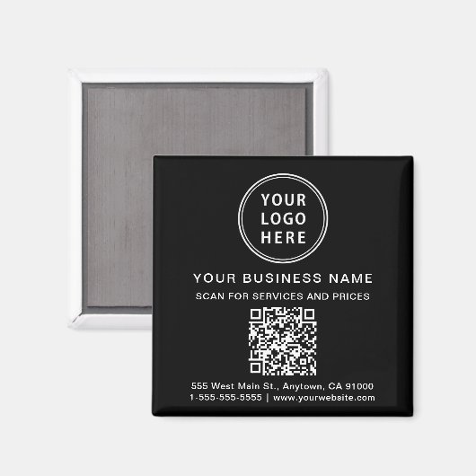 QR-Code für Werbematerial Magnet (Vorderseite/Rückseite)