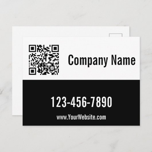 QR-Code für Werbematerial Postkarte (Vorne/Hinten)