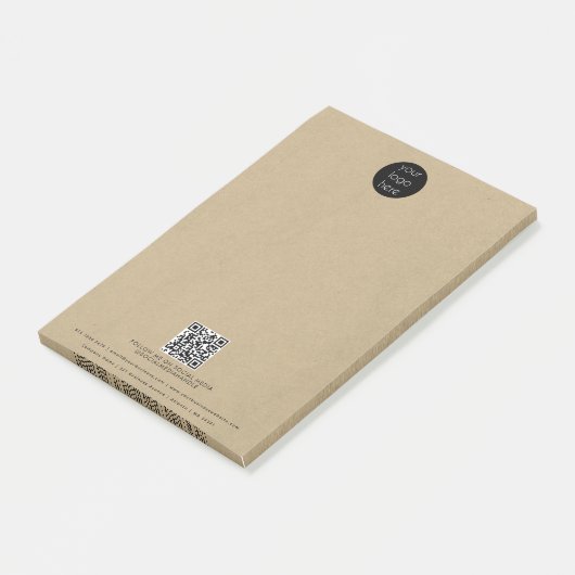 QR-Code für Werbemittel für rustikale Kraft Post-it Klebezettel (angewinkelt)