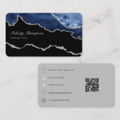 QR-Code für Wertvollen Stein und Silver Agate Visitenkarte (Vorne/Hinten)