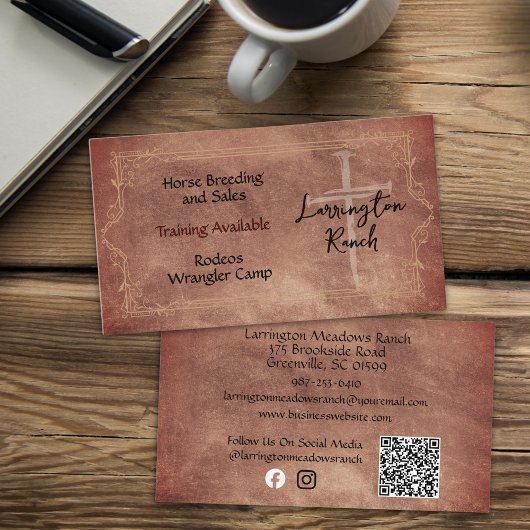 QR-Code für Western der Eleganse Ranch Visitenkarte